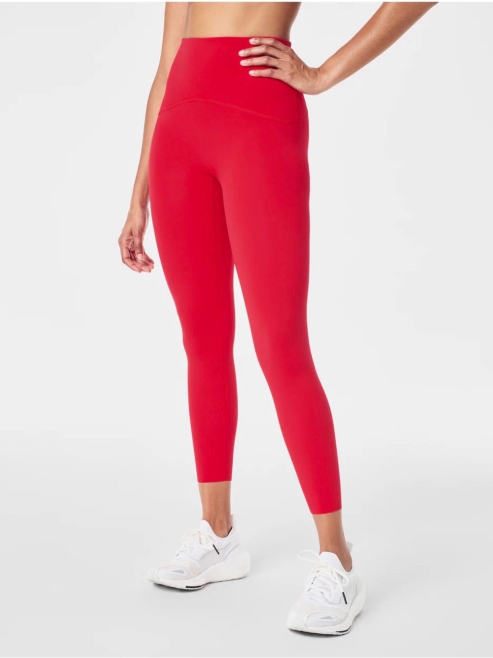 NEW! SPANX Booty Boost Spanx Red 7/8 length Leggings size M